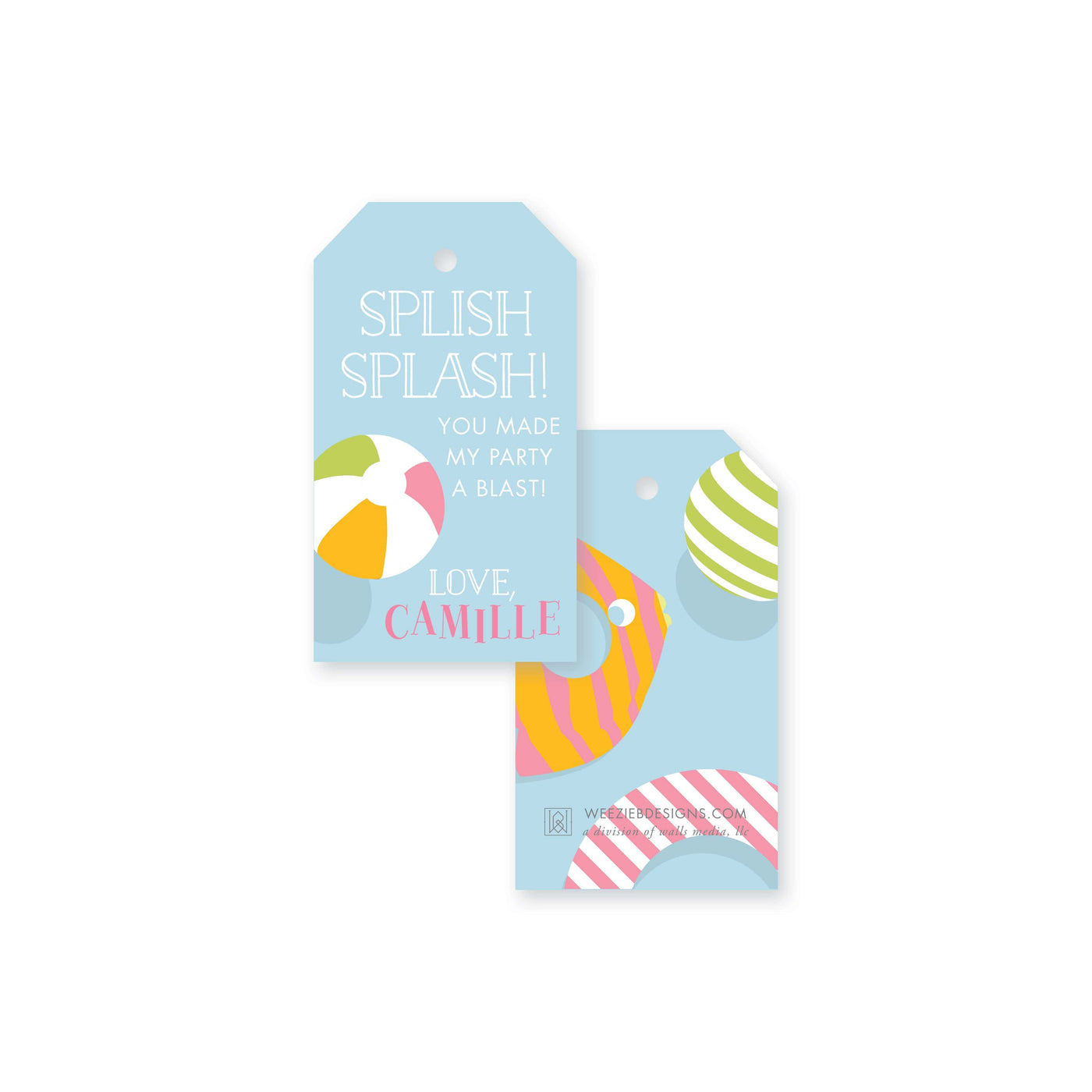 Float on Over Gift Tag