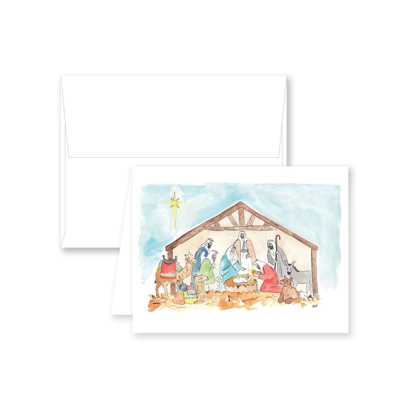 Weezie B. Designs | Simple Watercolor Nativity