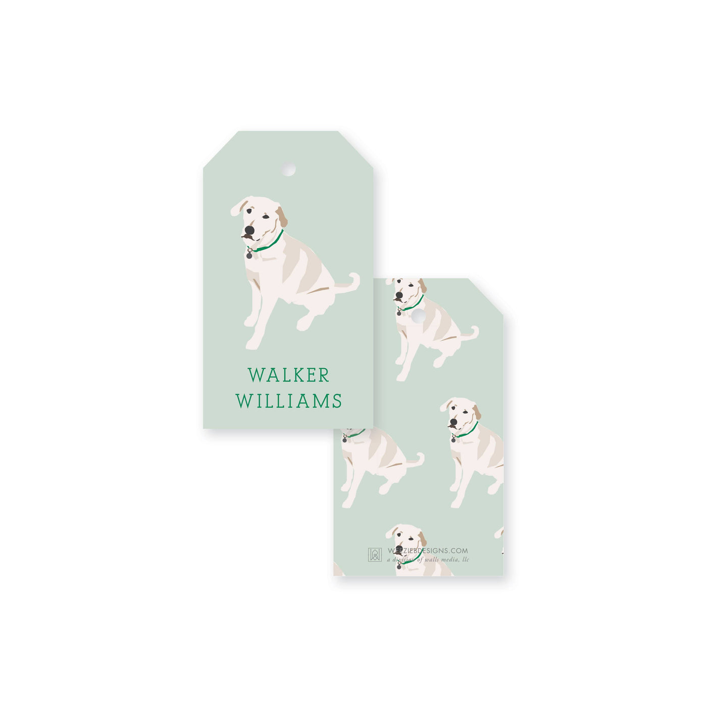 Weezie B. Designs | White Lab Gift Tag