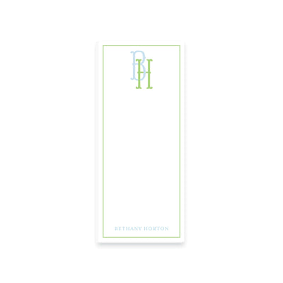 Weezie B. Designs | Two Letter Fishtail Monogram Notepad