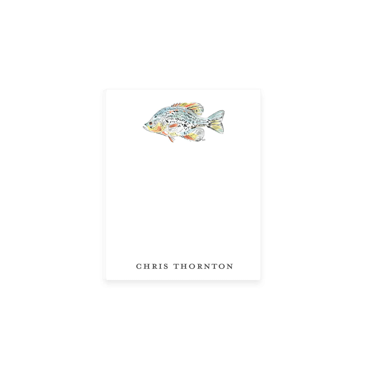 Watercolor Fish II Notepad