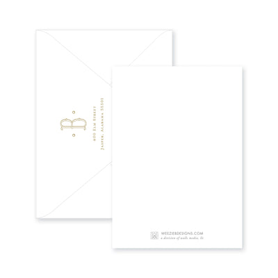 Weezie B. Designs | Simple & Chic Rehearsal Dinner Invitation