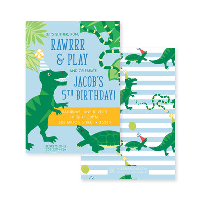 Weezie B. Designs | Rawrrr, It's Your Birthday Invitation