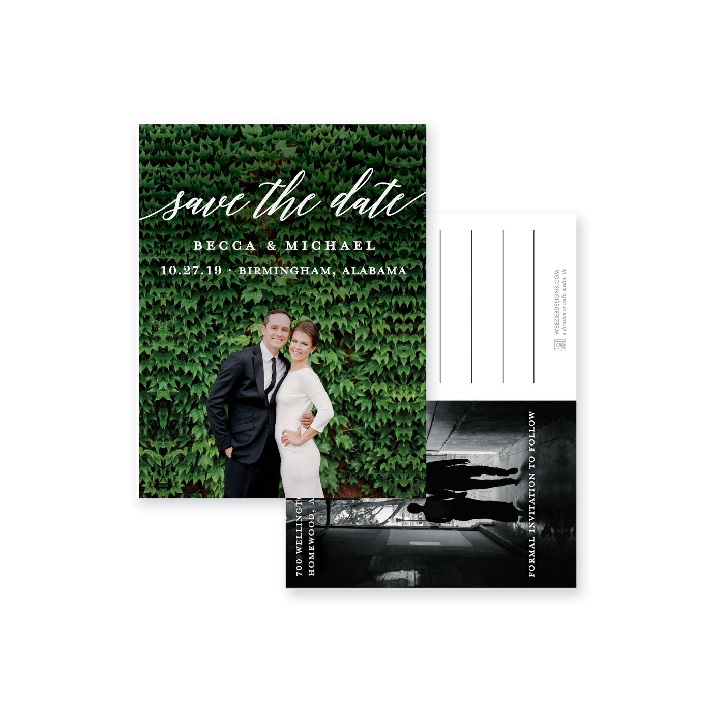 Weezie B. Designs | Save-The-Date | Modern Simple Post Card