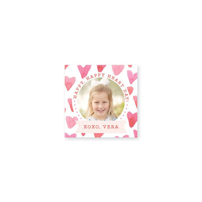Weezie B. & Sally C. Designs | Watercolor Hearts Photo Valentine's Day Stickers
